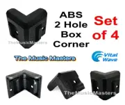4X ABS 2 Hole Cabinet Corner Amp Rack Case DJ Home Speaker Box Bumper Protector
