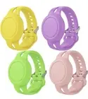 Airtag Bracelet for Kids Waterproof Case (4 Pack) Compatible w/ Apple Airtag