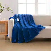 Dreamaker Coral Fleece Heated Throw Classic Blue 180x200cm