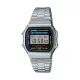 【CASIO】復古經典城市時間數位腕表-銀(A-168WA-1)