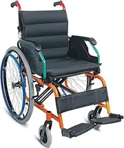Foldable Wheelchair for Children Aluminum Alloy Paediatric Wheelchair Fracture Rehabilitation Wheelchair with Double Cushion for Winter and Summer Use, Children Light Lift Leg Design