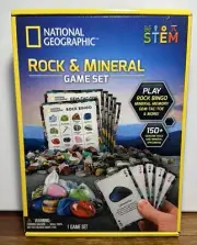 NATIONAL GEOGRAPHIC Rock & Mineral Game 150+ Rock/Mineral Specimens Sealed NEW