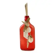 Flat Red Bottle with Shell Beachcombers