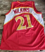 Dominique Wilkins Signed Atlanta Hawks Basketball Jersey BAS Hologram Sz XL NBA