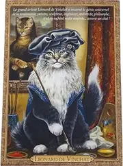 Sebrine 94138PC Leonard de Vinchat Cat Postcard Chats enchantes