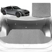 6D Diamond Car Boot Mat for Ford Mustang (S550)2015-2024-(with right ear)-Cargo Mat-Grey-Outback GT