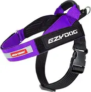 EzyDog Express Harness - Comfortable Dog Harness for Small, Medium and Large Dogs, Easy to Fit, Padded, Reflective (XS, Purple)