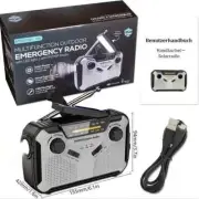 Solar Radio,AM/FM Crank Radio Dynamo with 4000mAh Rechargeable Battery,SOS Alarm