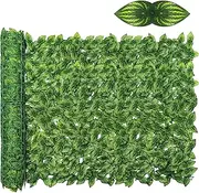 CHONYI Artificial Ivy Privacy Fence Wall Screen,120X40 in Artificial Faux Ivy Hedge, Artificial Hedges Fence and Faux Ivy Vine Leaf Decoration for Outdoor Garden Décor (Watermelon Leaves)
