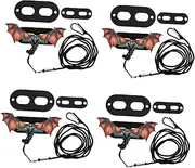 BESPORTBLE 4 Sets Reptile Pet Leash Bat Shape Harness Adjustable Lizard Walking Rope Material Perfect for Small Pets