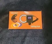 Neewer RF-550D Macro LED Ring Flash w/ LCD Display Screen Adapter Rings (New)