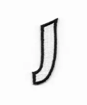 Letter J Embroidered Iron On 2" Alphabet Patch Applique wx0019