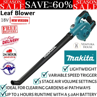 Makita 18V Cordless Blower Leaf Work Jobsite Garden Battery Powered Tool DUB186Z