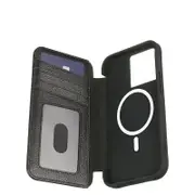 Wallet Folio Phone Case MagSafe Protection For iPhone 15 Plus Black