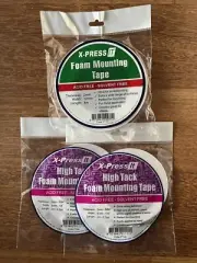 2 x 6mm High Tack Foam AND 1 x 12mm Foam Mounting Double Sided Tape, XPress It