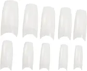Healeved 500pcs Fake Nail Tips Fake Nails False Nails Transparent Nails Tips White