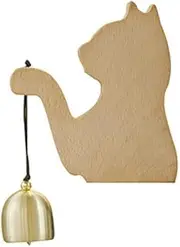 Metal Wind Chimes,Wind Chimes Indoor, Cat-Shaped Doorbell Reminding Bell Pure Copper Wind Chime Pendant can be Attached to Refrigerator Porch, Shop Cafe or Housewarming Gift Wind (Color : Gold) (Co