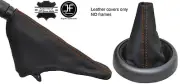 ORANGE STITCH TOP GRAIN LTHR GEAR HANDBRAKE BOOT FITS BMW MINI R50 R52 R53 01-06 (for: Mini)