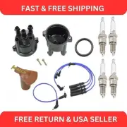 For Toyota Truck 4Runner 2.4L 22RE Tune-Up Kit Wires+Cap+Rotor+Spark Plugs (for: Toyota)