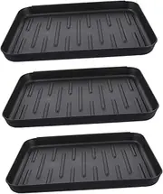 BUGUUYO 3Pcs Water Resistant Boot Tray Multi Purpose Indoor Outdoor Shoe Mat for Pets Plants and Mud Rooms Durable Hard with Raised Edges for Easy Cleaning
