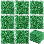 24 Pcs Tissue Paper Grass Placemats 15 x 30 Inch Rectangle Turf Mats for Crafts Fake Faux Grass Placemats Artificial Green Decorative Turf Tissue Mat for Golf Themed Party Decor