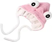 [WRITWAA] Dorable Frog Ear Protection Hat Plush Hat for Girls Warm Cap Decorative Knitted h Pink