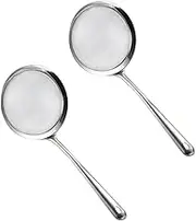 BEBEMOKO Piece Stainless Steel Strainer Sieve Kitchen Colander Set for Noodles Soup Tea