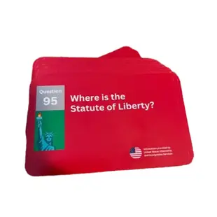 Jj* 1 盒 100 張美國公民考試問題卡美國思域測試抽認卡耐用紙質學習抽認卡套裝