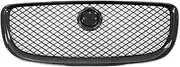 Centre Front Bumper Grille Upper Grill Compatible for Jaguar XJ 2010-2015 Mesh Grid Car Accessories C2D45764 C2D23092 C2D3554 CU029CF(Carbon Fiber)