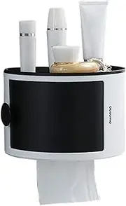 Desktop Towel Dispenser with Storage Shelf Wall Mou ed Towel Holder Dispenser Self Adhesive Toilet Tissue Garbage Bags Dispenser ction Dispenser for Kitchen Bathroom