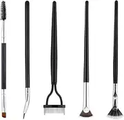 Eyelash Brush - Foldable Eyelash Comb Separator Set of 5 - Eyebrow Shaper Tool for Separating Lashes, Eliminating Clumps, Grooming Brows