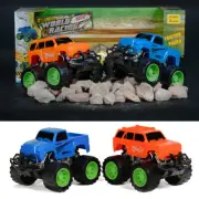 2 Pack Mini Push and Go Friction Powered Toy Truck Friction Toy Car Xmas Gift
