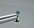 1.93mm REAL BLUE DIAMOND LABRET BODY,CERTIFICATE LIP EAR 1/4",5/16",3/8",7/16