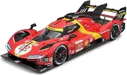 [Bburago] 1:18 Ferrari Racing - 499P LMH 2023#50 - Red - Novelty 2024: Metal Replica - Detailed Interior - Doors and Hood for Opening in 1:18 Scale - Winner of The 24h of Le Mans 2023