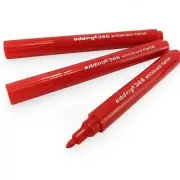Edding 366 Mini Whiteboard Marker Pen - Dry Wipe - 1.0mm - Red - Pack of 3