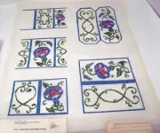 Vintage HTF Rare Dritz Scovill Needlepoint Canvas 5439 Purse Accesories 5 Piece