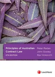 Principles of Australian Contract Law by Peter Radan Paperback Book