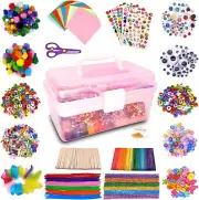 1000+ Pcs Art and Craft Supplies for Kids, Toddler DIY Craft Art Supply Set