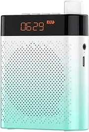 Voice Amplifier for Teachers, Portable Mini Speaker Large Capacity Rechargeable Battery,Wired Headset Microphone,Support FM MP3 TF Card(Green)