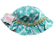 MUD PIE Baby Girl Sun Hat "BLUE GEO" **NWT**