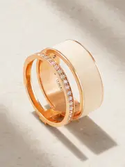 [Repossi] Repossi - Berbere 18-karat Rose Gold, Lacquer And Diamond Ring - 55 55 Gold