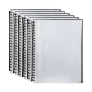6PK Marbig 20-Pocket A4 Refillable Document Display Book - Clear Front/Assorted