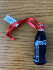 Coca Cola Mini Glass Coke Bottle Christmas Ornament NEW