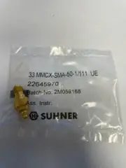 Lot of 14, HUBER+SUHNER, 33_MMCX-SMA-50-1/111_UE, MCX (m) to SMA (f), NEW