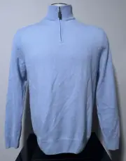 NEW Christian Lacroix Men's Medium 100% Cashmere Quarter Zip Pullover Sweater