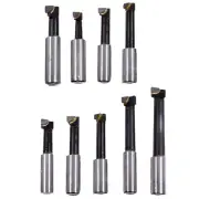NEW 12mm SHANK BORING BAR CARBIDE TIPS 9PCS SET
