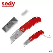 2 Piece Folding Utility Knife Set 10 Spare Blades