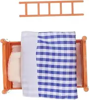 ERINGOGO Miniature Bed Model for Mini House Simulation Bed for Easy Cleaning Made of Plastic Sponge Boys and Girls Dec