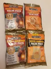 Hothands Warmers Assortment ~ Hand, Body Warmers & Super Warmers~ 4 Multi Packs