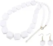 [VERDANVERSE] 1set Stylish Acrylic Jewelry Kit European Style Bead Necklace Earrings Girls Elegant Design for Festivals Parties Daily Wear